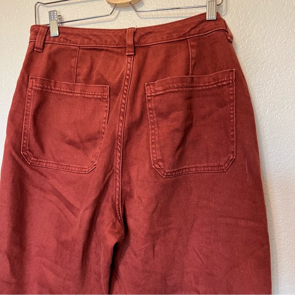 Universal Thread Rust Red Wide Leg High Waisted Cropped Pants 12 - Picture 7 of 9